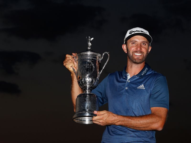 Dustin Johnson defends his US Open title