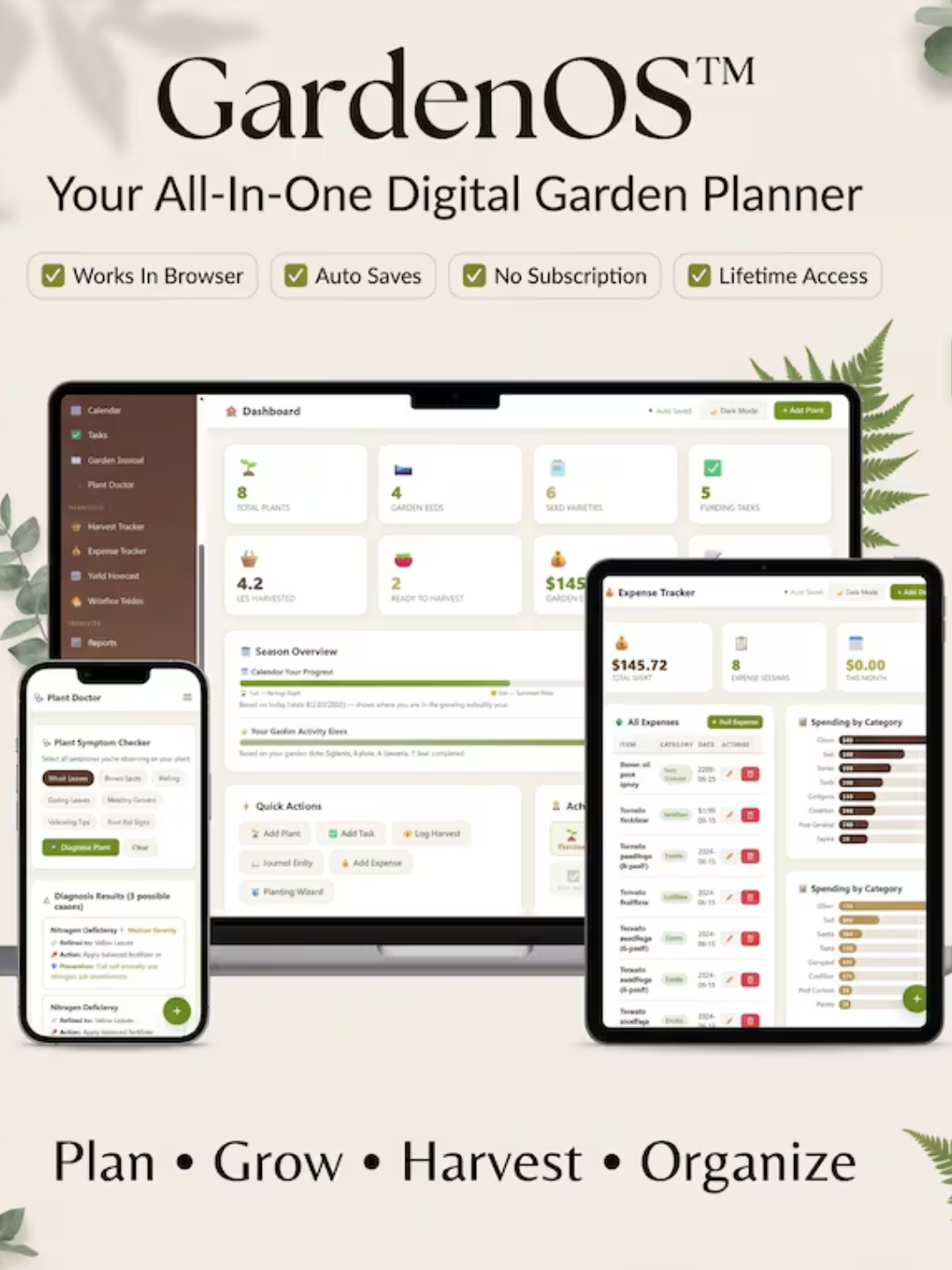 A digital garden planner from Etsy