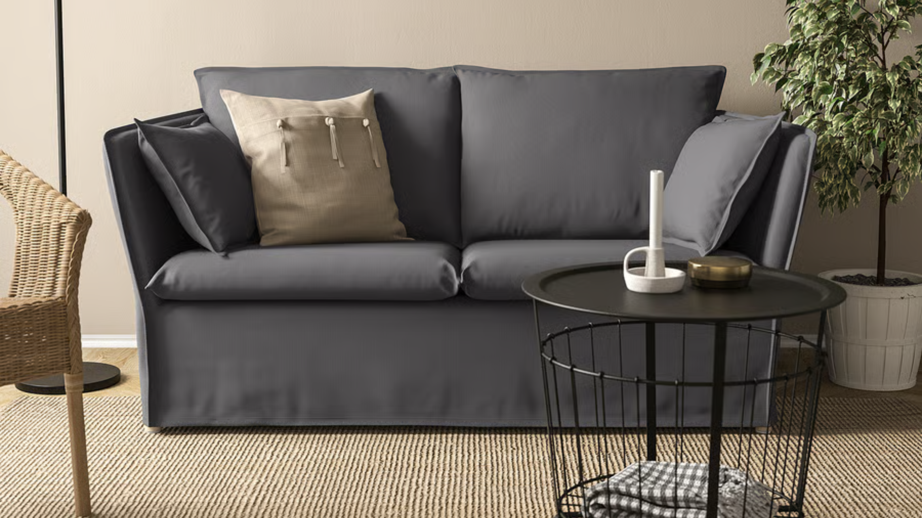 IKEA BACKSÄLEN2-seat sofa, Hallarp grey