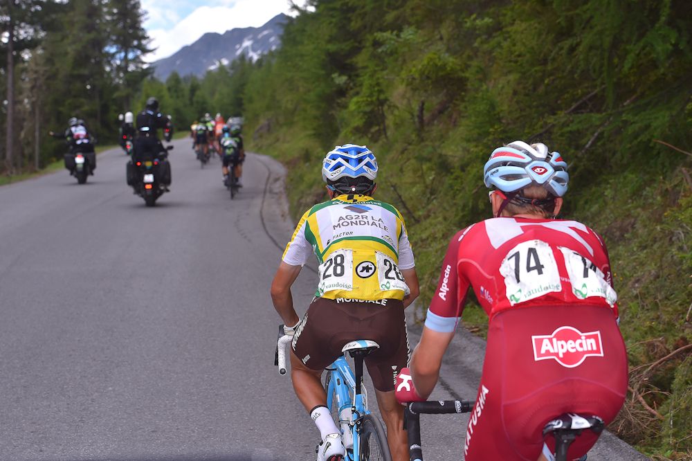 Domenico Pozzovivo is dropped on the final climb