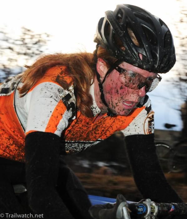 Megan Lawson riding solidly in third postion