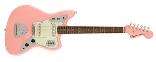 Shell Pink Squier Jaguar guitar