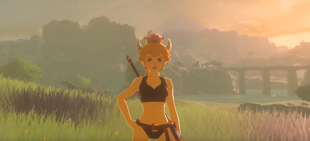 Bowsette sets Breath of the Wild alight in this work-in-progress emulated mod | PC Gamer