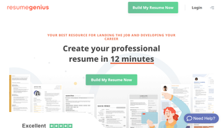 Resume Genius website screenshot