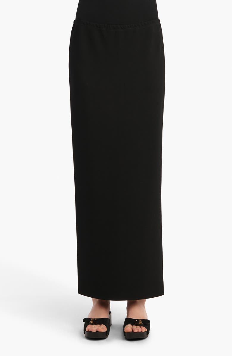 Lilith Compact Crepe Jersey Maxi Skirt