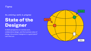 Figma state of the designer front cover with a globe on it