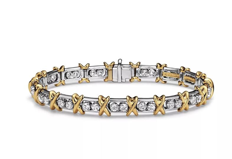 Tiffany &amp;amp; Co., Bracelet in Platinum and Yellow Gold with Diamonds
