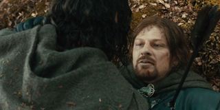 Sean Bean dying in Lord of the Rings: The Fellowship of the Ring