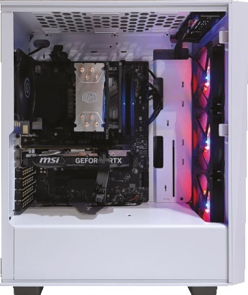 The chic and spacious chassis of the CyberPowerPC Infinity X145 Elite