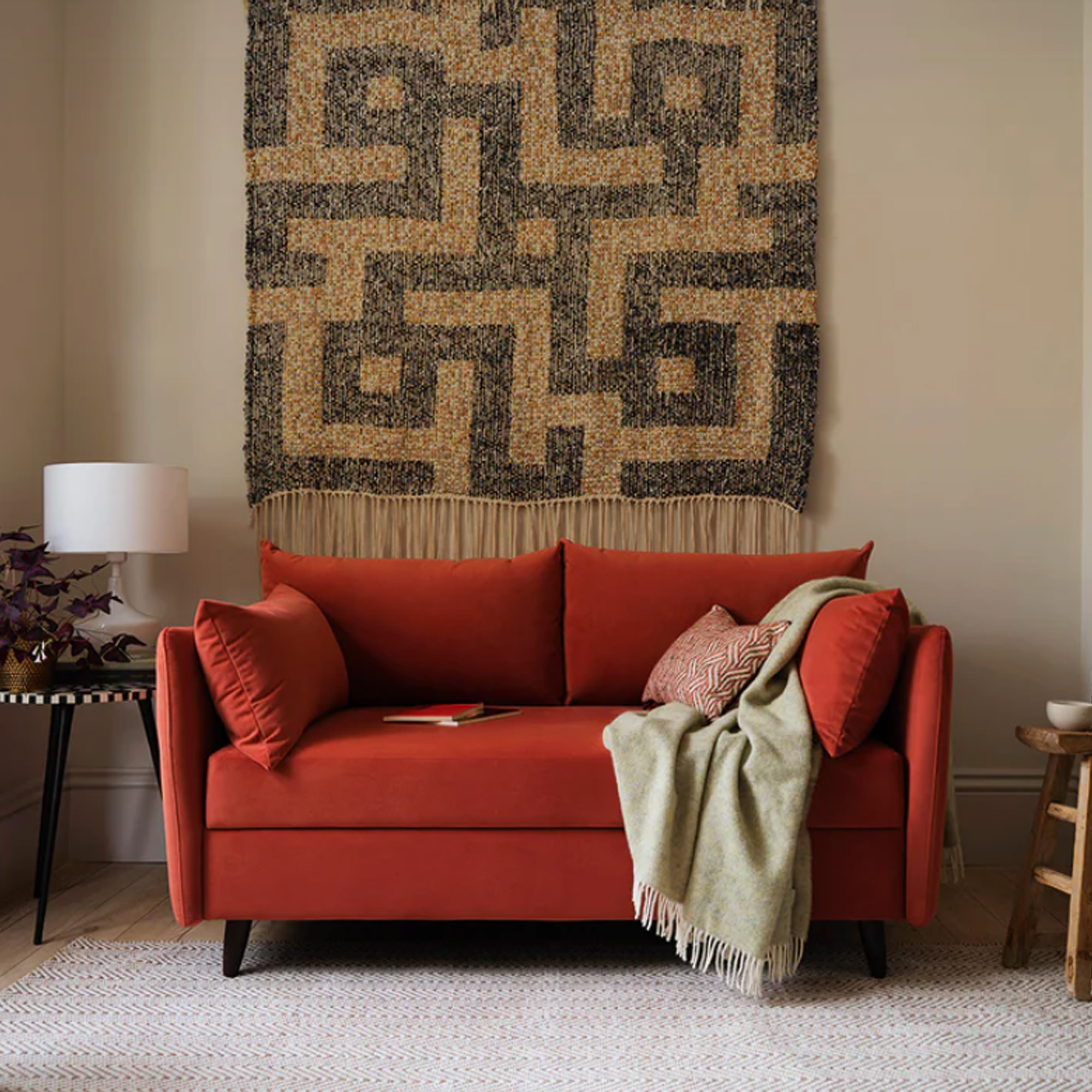 Swyft Model 08 sofa bed in brick red