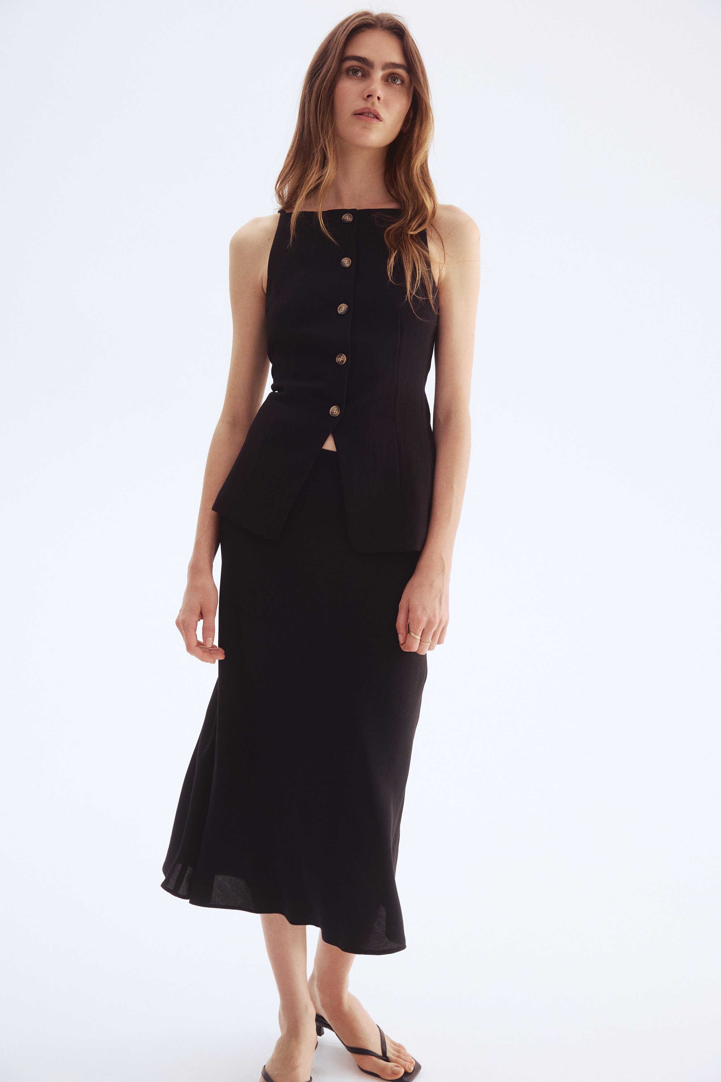 Flared Slip Skirt
