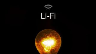 Abstract image showing a lightbulb on a black background to symbolise Li-Fi