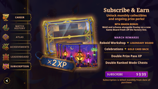 A page where you can buy a subscription in The Bazaar.