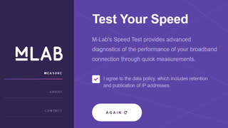 M-Lab 5G speed test.