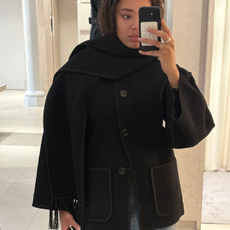 Fashion editor Imani does the Toteme winter coat try on.