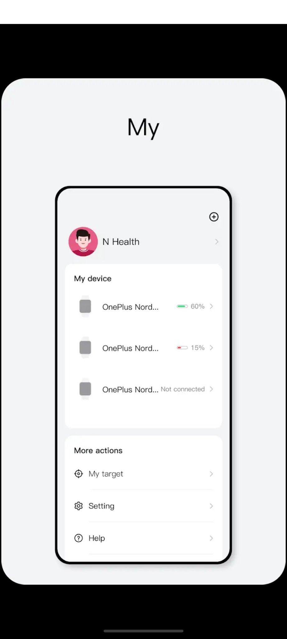 OnePlus Nord Watch screenshot of its accompanying app