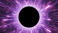 An illustration of a quantum black hole created in the Large Hadron Collider
