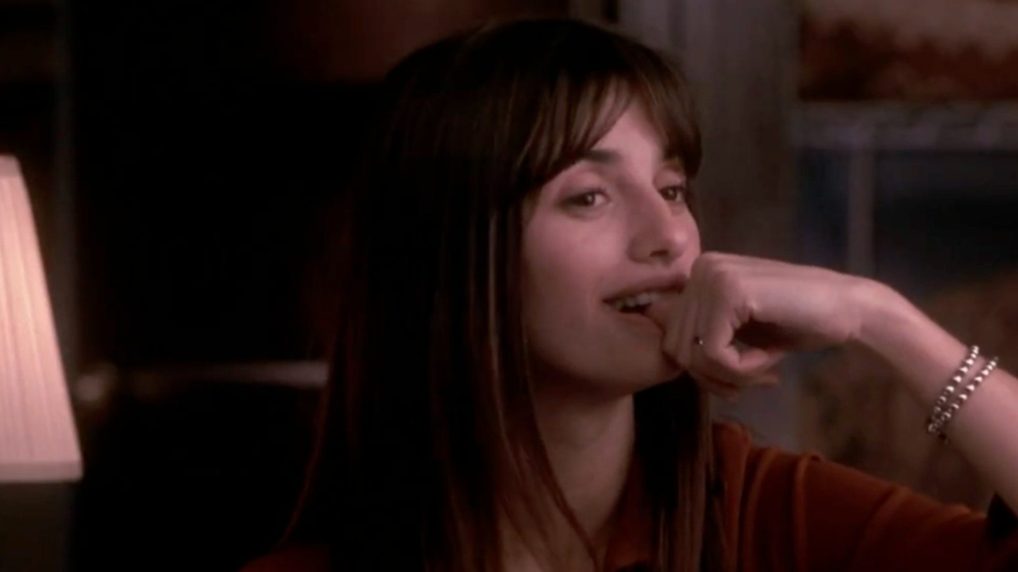 Penelope Cruz biting her thumb in Vanilla Sky