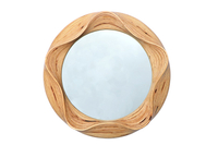 Round wooden mirror | $244.57 at Etsy