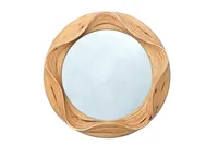 Round wooden mirror | $244.57 at Etsy