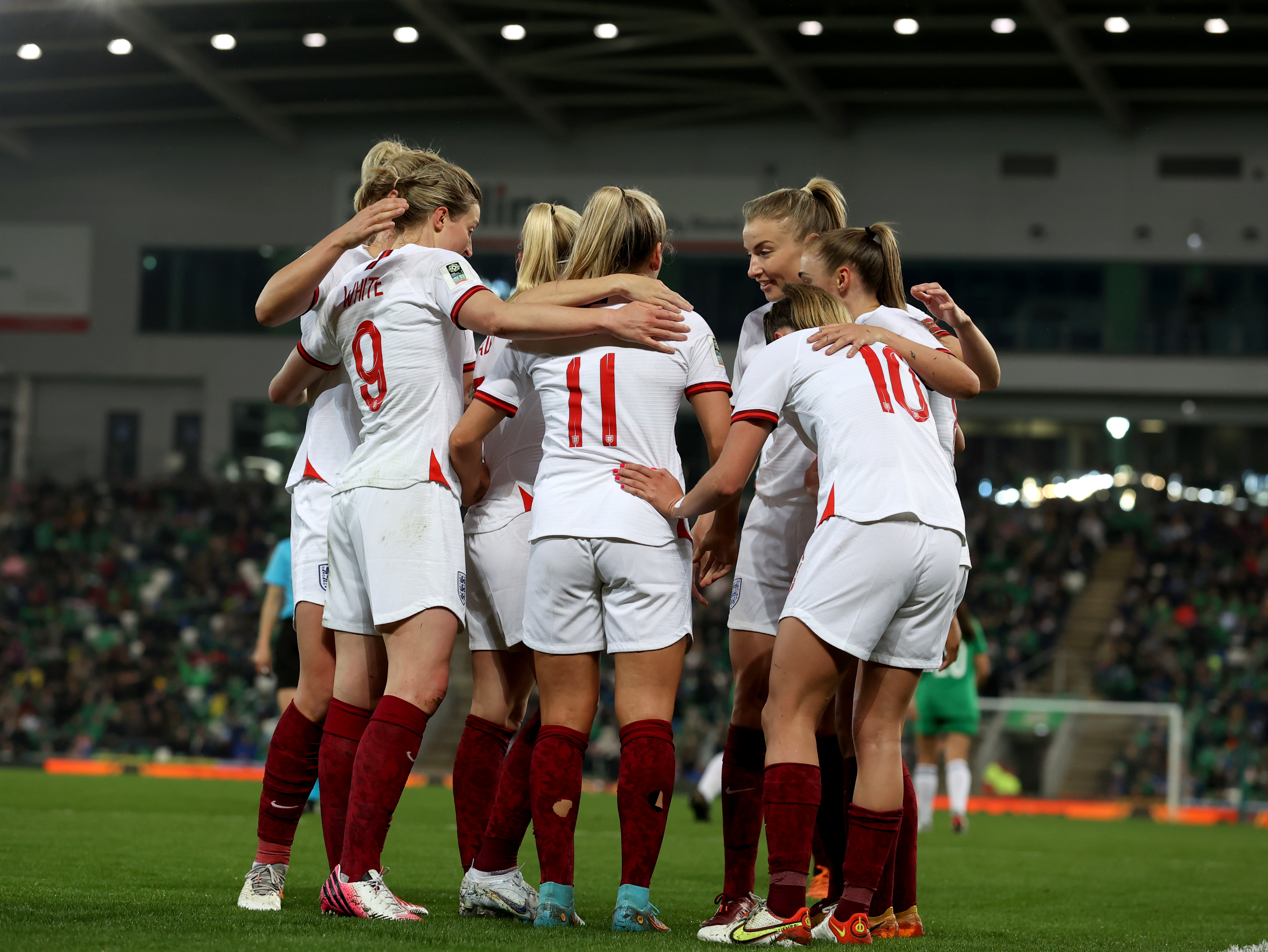 England thrashed Northern Ireland 5-0 at Windsor Park on Tuesday (Liam McBurney/PA)