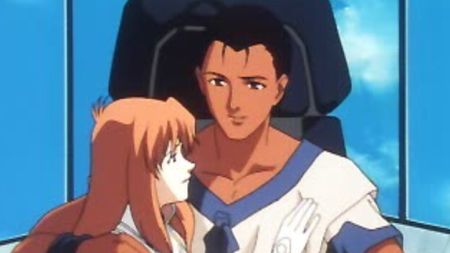 An anime-style cutscene in Xenogears
