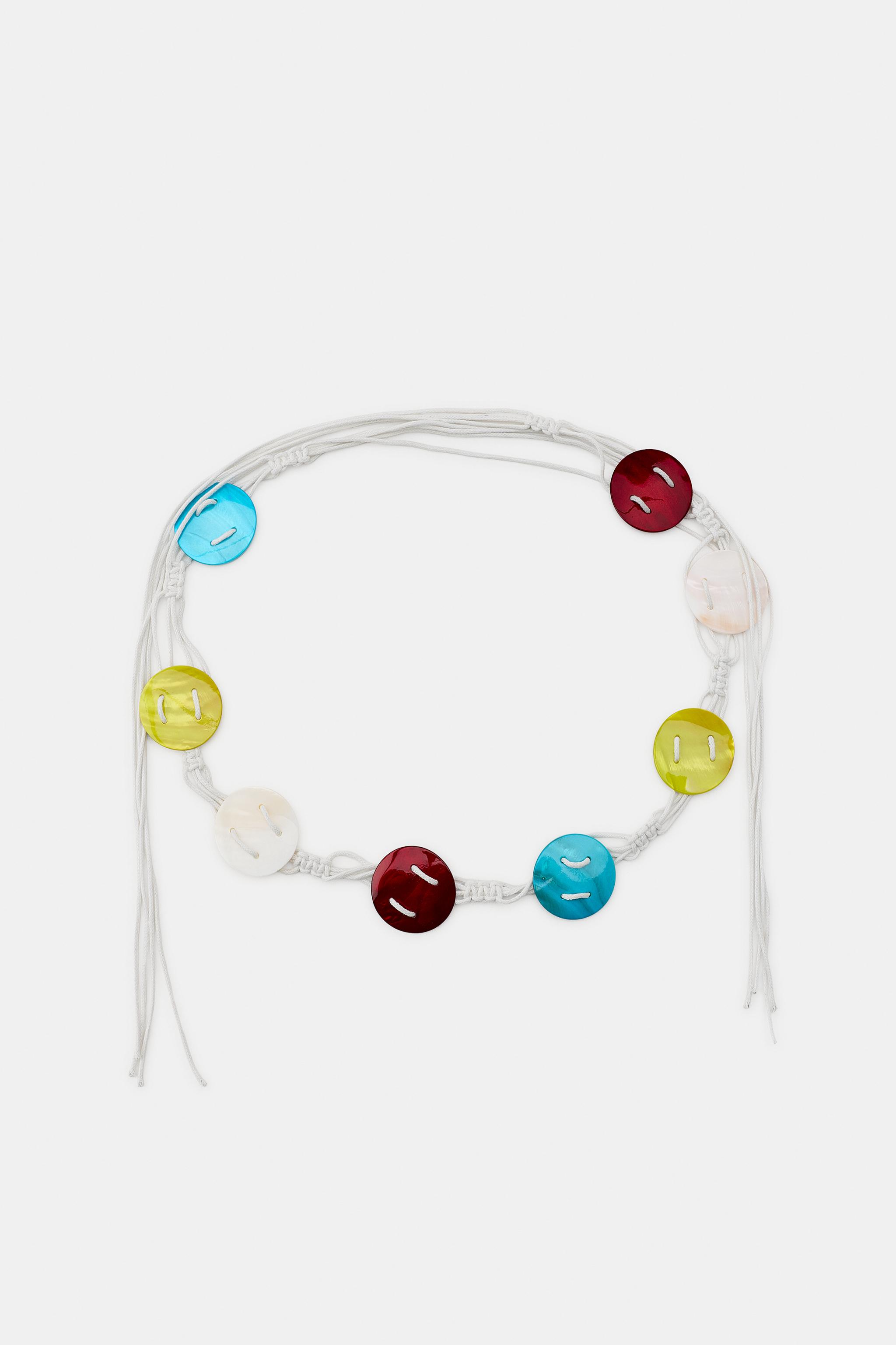 Cord Belt With Shells