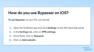 Screenshot showing steps needed to take to use Bypasser on iOS