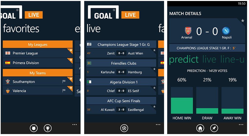 Goal Live, phriz.be, and InNote now available for Windows Phone 8 ...