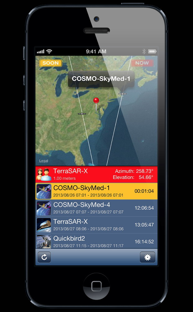 SpyMeSat iPhone App