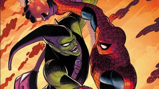 Spider-Man and Green Goblin face off on Marvel comic cover
