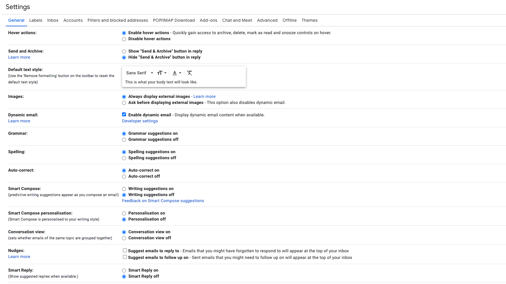 How to disable Gmail's smart features and prevent tracking