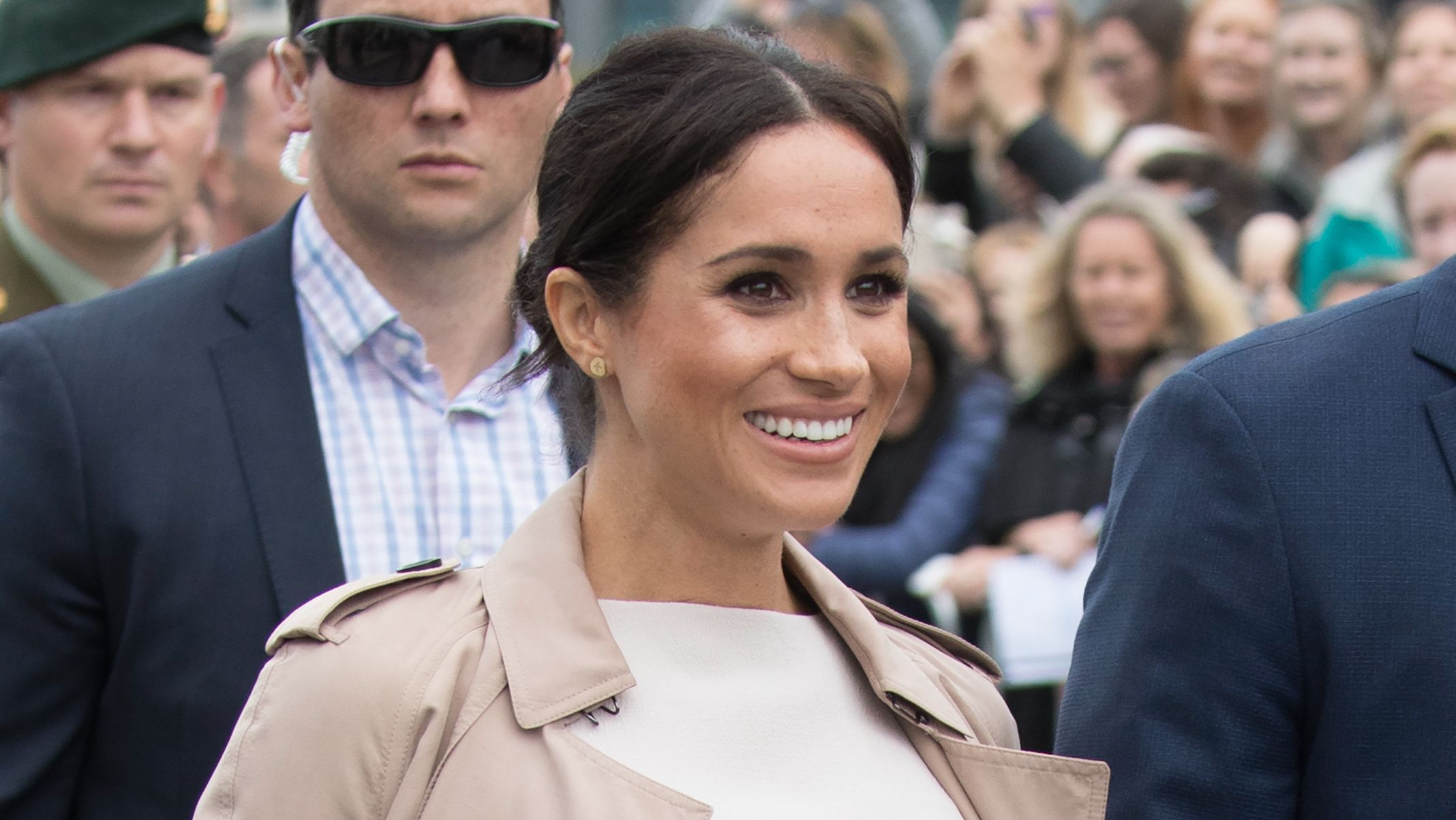 Meghan Markle Wears Aritzia Beige Wool Coat to a King's College