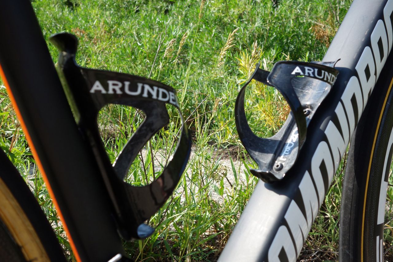 The Arundel water bottle cages were removed at the last minute to save grams and increase aerodynamics.