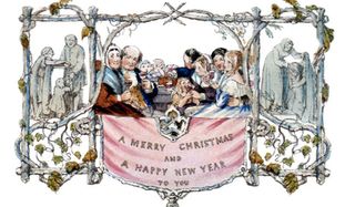 A Christmas card designed by John Callcott Horsley.