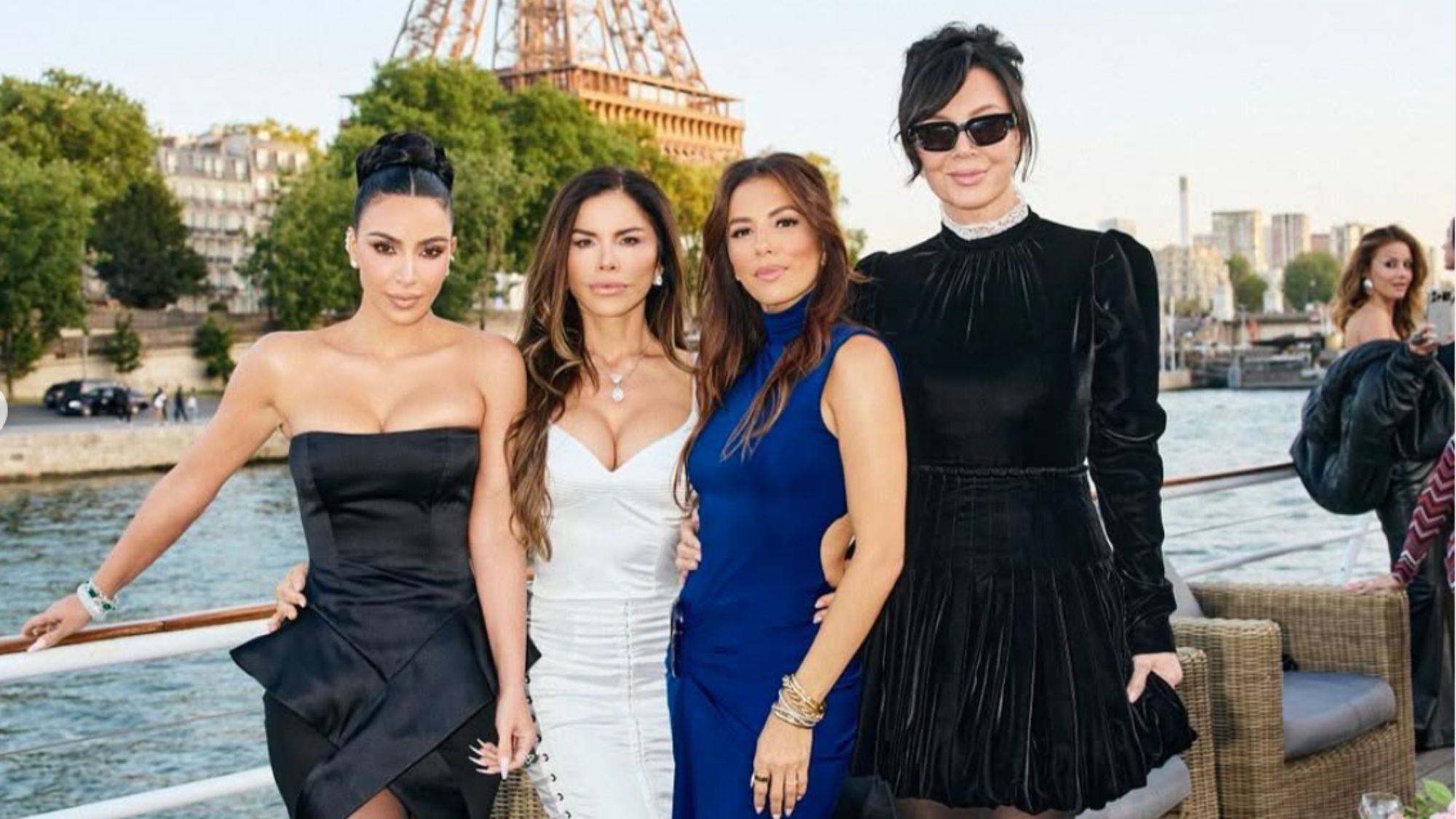 Kim Kardashian, Lauren Sánchez, Eva Longoria, and Kris Jenner celebrate Lauren Sánchez's engagement to Jeff Bezos