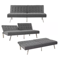 Homestock Linen Tufted Split Back Futon Sofa Bed: was $154 now $123 @ Home Depot