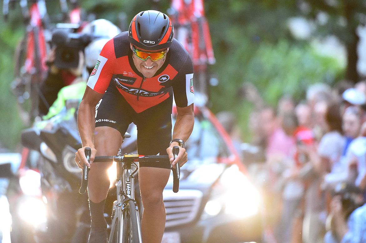 Greg Van Avermaet (BMC Racing) riding to second place