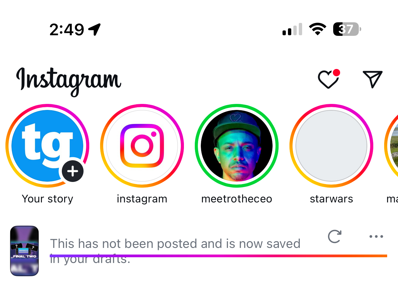 Instagram outage 08-19-2025