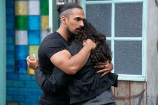 Ravi Gulati hugging daughter Avani Nandra-Hart