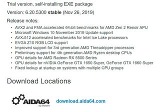 AIDA64 6.20.5300 Release Notes
