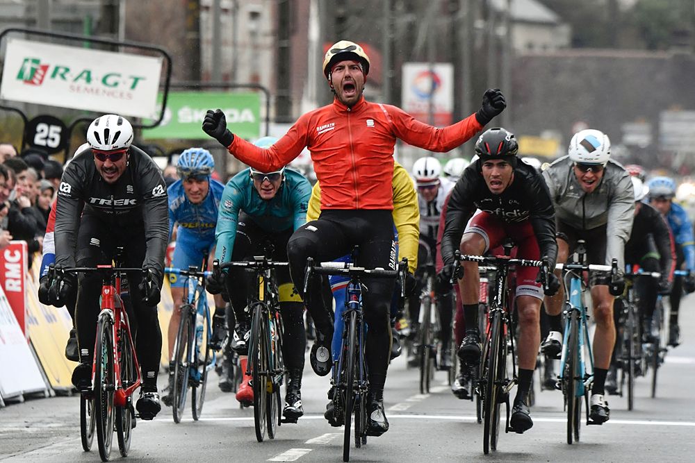 Sonny Colbrelli (Bahrain-Merida) takes his first Paris-Nice stage win