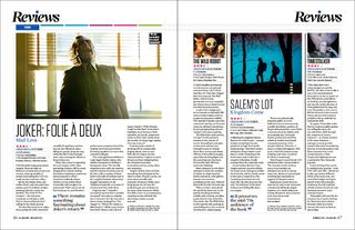 Two pages of film reviews.