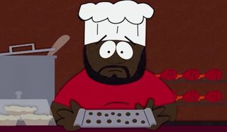 Chef with his chocolate salty balls on South Park