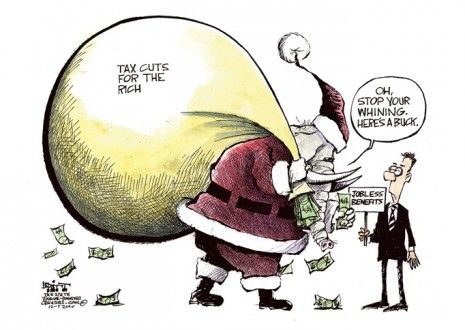 The GOP Santa doles out the coal