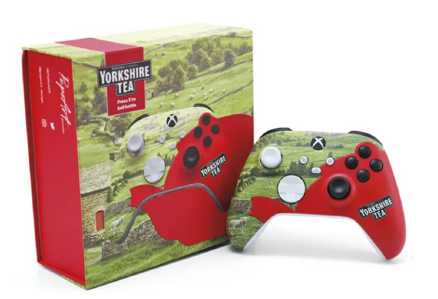 Yorkshire Tea теперь продает фирменные контроллеры Xbox и PS5 по цене 150 фунтов стерлингов, и их дизайн заслуживает внимания.