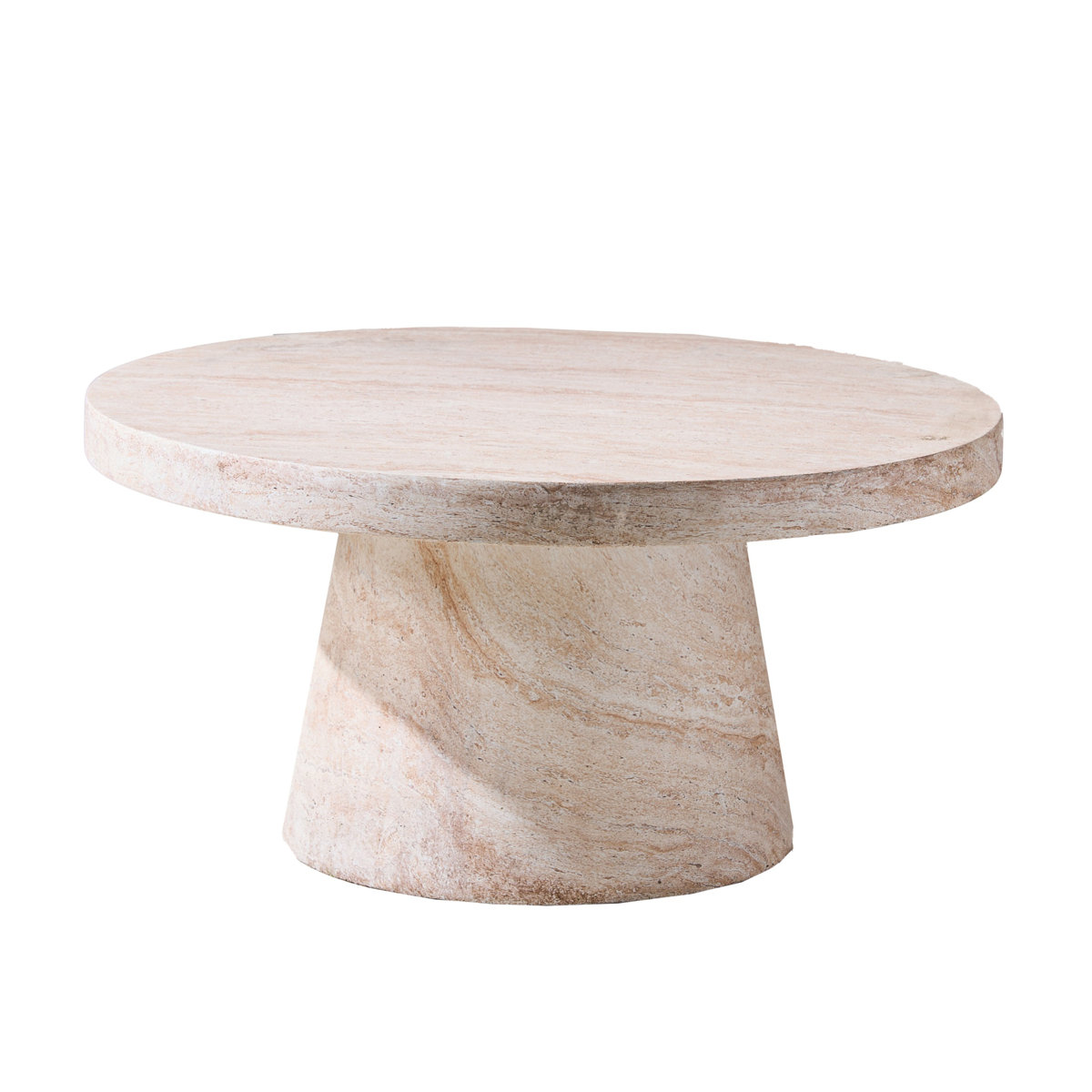 Union Rustic W31.5'' X H14.9'' Magnesium Oxide Faux Marble Outdoor Round Coffee Table &amp;amp; Reviews | Wayfair