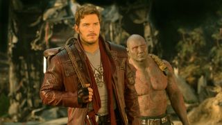 Chris Pratt and Dave Bautista in Guardians of the Galaxy Vol. 2