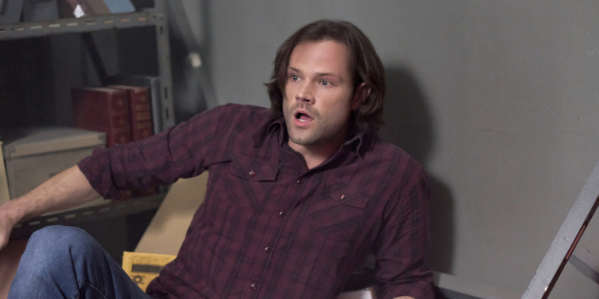 supernatural season 14 sam winchester jared padalecki bunker scared