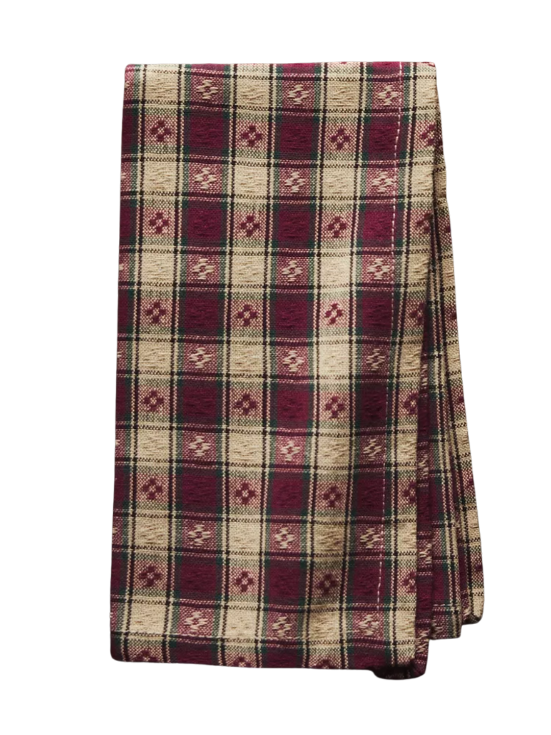 Set of Dyed Thread Check Christmas Napkins (set of 2)